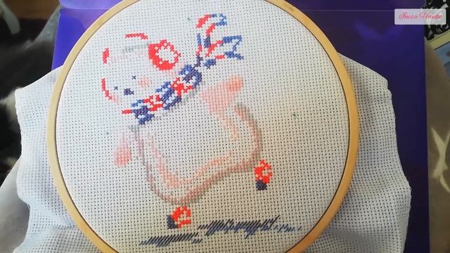 4. ВЫШИВАЛЬНАЯ НЕДЕЛЯ. Готовая работа. Вышивка крестом/вышивка крестиком. Рождественские печеньки смотреть онлайн