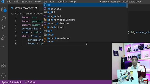 Screen Recording Python | اسکرین ریکورد با پایتون смотреть онлайн