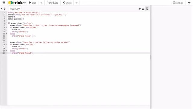 How to make Quiz game in python. #python #game смотреть онлайн