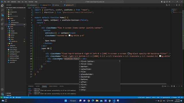 Create simple Modal for every where and with outClick withnext.js typescript tailwind смотреть онлайн