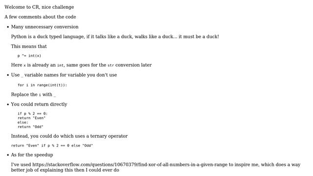 Compute binary XOR of all integers in a range, mod 2 (4 Solutions!!) смотреть онлайн