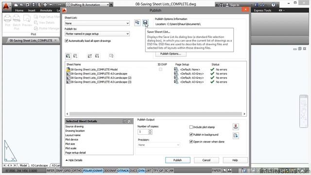 AutoCAD Plotting and Publishing Tutorial | Saving Sheet Lists смотреть онлайн
