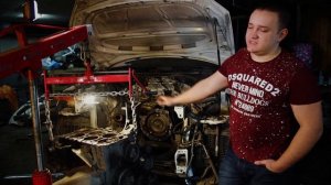 VW TOUAREG NF: ДВИГАТЕЛЬ снимаем без ПОДЪЕМНИКА и без ЯМЫ !!!.. (Советы из опыта...)