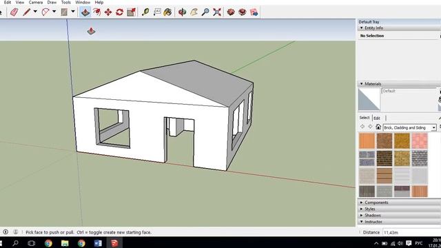 Как сделать простой дом в SketchUp 2016 смотреть онлайн