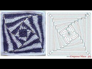 Спиральный квадрат крючком.Вязание с LusiTen! Квадрат крючком по спирали! #ЛюдмилаТен