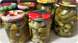 Маринованные огурцы со стерилизацией. Рецепт. Заготовка огурцов на зиму, консервация.