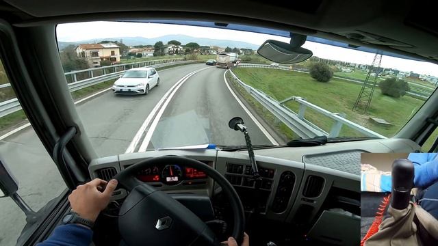 DAGLI OCCHI DEL CAMIONISTA: CAMBIO MANUALE A 40 TONNELLATE -renault premium 450- (POV) смотреть онлайн