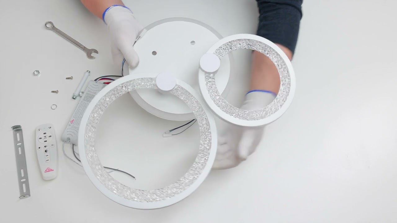Сборка потолочного led светильника Omero 27700 2+2 DA TL смотреть онлайн