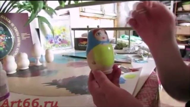 Роспись матрёшки Часть 3 смотреть онлайн