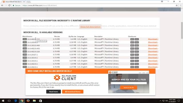 msvcr100.Dll Is Missing Error FIX [Tutorial] смотреть онлайн