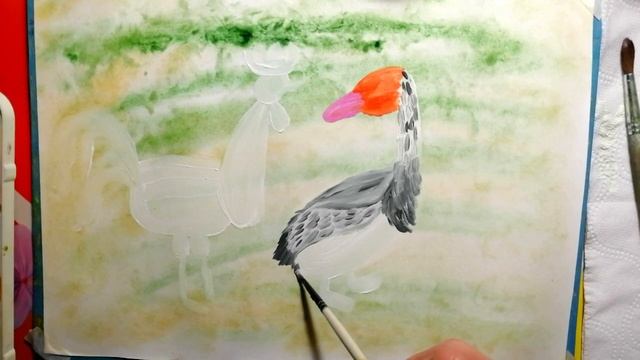 Как нарисовать петушка и гуся из русской народной сказки. смотреть онлайн