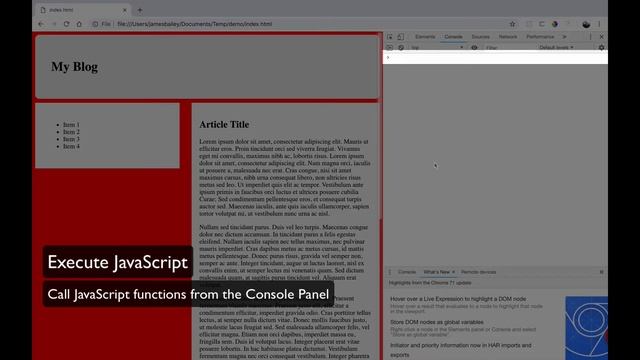 Quick Tour Chrome Developer Console Panel смотреть онлайн