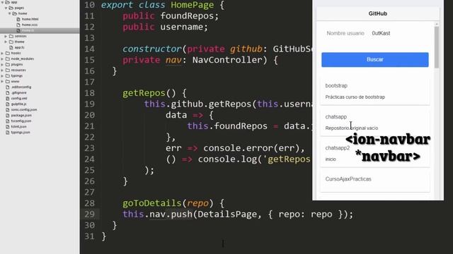 06.-Curso Ionic 2. Crear Aplicación GitHub(II) смотреть онлайн