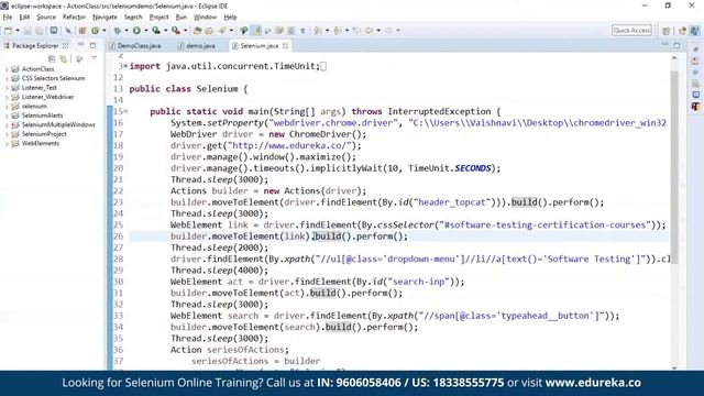 Actions class in Selenium WebDriver | Drag & Drop and Implicit Wait | Selenium | Edureka Rewind смотреть онлайн