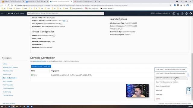 Create VNC Console Connection for Oracle Cloud Instances смотреть онлайн