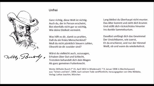 Unfrei (Worte: Wilhelm Busch, 1832 - 1908) - Christoph Holzhöfer смотреть онлайн