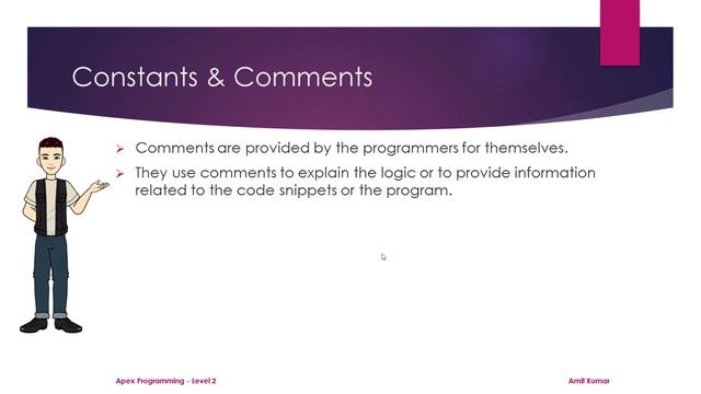 Constants and Comments - Apex Programming Level 2 ⭐⭐ смотреть онлайн