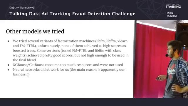 (Ru) Talking data ad Tracking Fraud Detection Challenge by Dmitry Danevskyi @ ML #4 смотреть онлайн