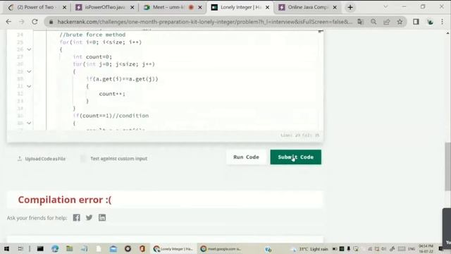 Lonely Integer Problem in Java | Hacker Rank Interview Preparation | 1 Month Preparation Kit. смотреть онлайн