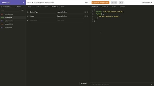 Laravel 8 Api Tutorial #4 Validate and Create Movie Resource смотреть онлайн