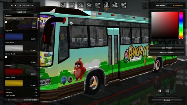 ANGRY BIRDS SEASONS SKINS FOR MARUTI BUS IN ETS2 смотреть онлайн