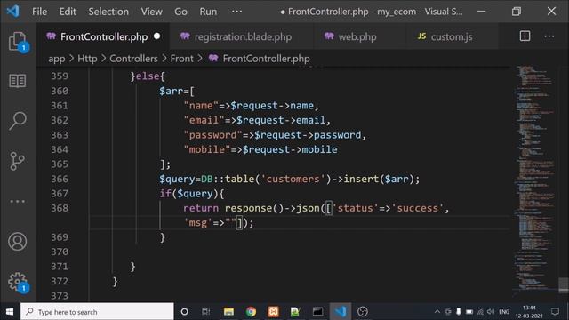Step by step eCommerce website Development using Laravel 8 - Part 32 (Registration Page) смотреть онлайн