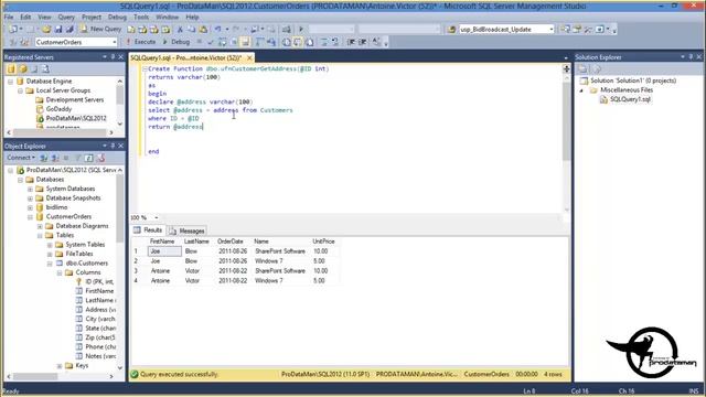 Create a SQL Scalar User Defined Function SQL Server 2012 - SQL Training Video смотреть онлайн