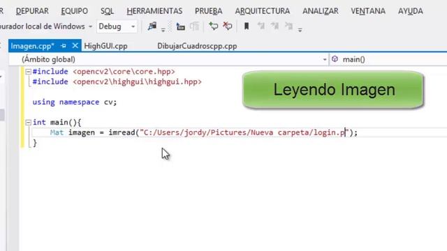 Ejemplo basico openCV: Mostrar imagen en una ventana usando Mat e imread смотреть онлайн
