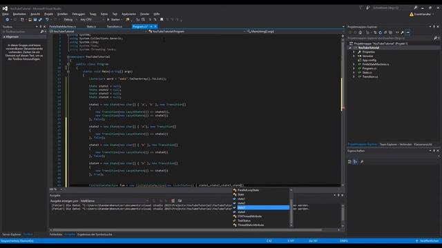 Let's Show #278 - C# Visual Studio .NET Tutorial - Deterministic Finite State Machine #4 смотреть онлайн