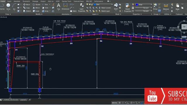 PEB Warehouse Structural Drawing II Steel Shed Span 35 M