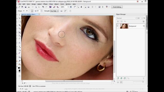 Remove spots on the face with coreldraw x7 смотреть онлайн