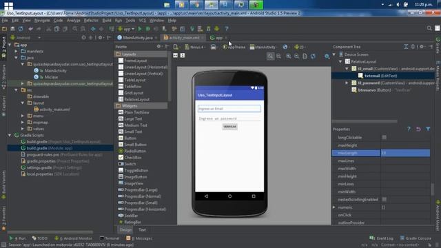 Android Studio Tutorial Español 1.59 - TextInputLayout Contador Caracteres смотреть онлайн