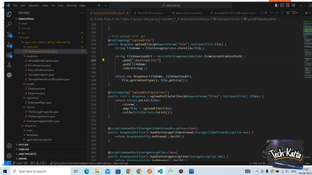Spring boot tutorial - File upload download rest API смотреть онлайн