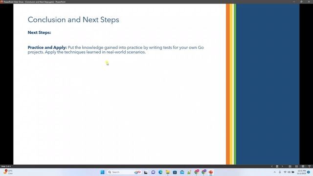 Conclusion and Next Steps on Go Unit Tests смотреть онлайн
