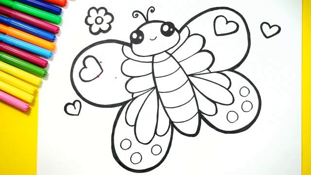 How to draw a butterfly for children/Как нарисовать бабочку детей смотреть онлайн