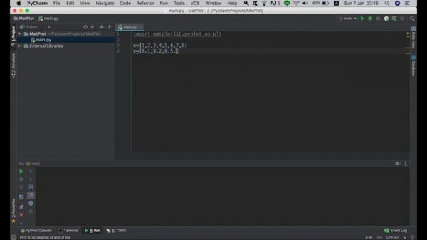 How to plot graph in python with pycharm?