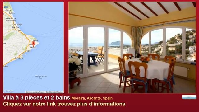 Villa à 3 pièces et 2 bains à vendre à Moraira, Alicante, Spain смотреть онлайн