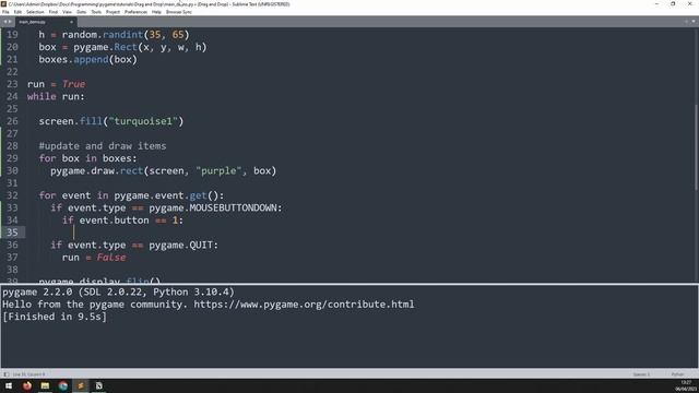 How To Drag And Drop Items In Pygame смотреть онлайн