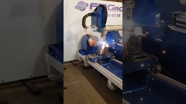 Труборез ЧПУ (приставка). Профиль и круглая труба 3 метра смотреть онлайн