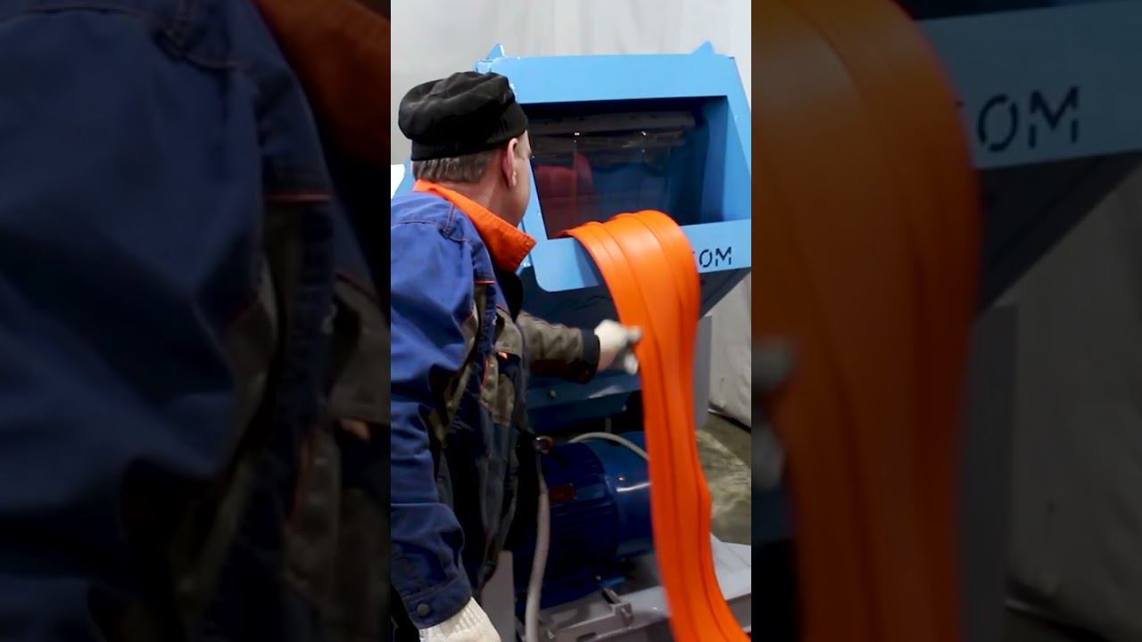 Дробилка для мягкого ПВХ | Дробилка роторная PZO-DP600 #shorts смотреть онлайн