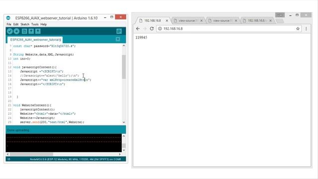ESP8266 AJAX tutorial - send data without page refresing смотреть онлайн