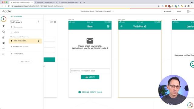 How to VERIFY User EMAILS in Adalo - Easy Using Integromat & Custom Actions - Best Tutorial ? смотреть онлайн