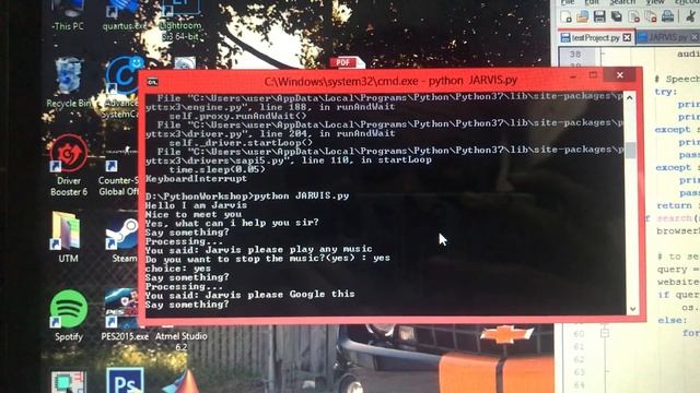 JARVIS - VOICE RECOGNITION USING PYTHON LANGUAGE смотреть онлайн