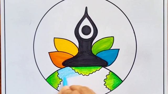 Yoga Day Drawing | Easy drawing on international yoga day | World Yoga Day poster | Yoga Day Poster смотреть онлайн