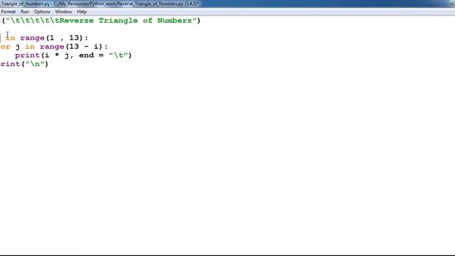 How to Create Reverse Triangle of Numbers in Python смотреть онлайн