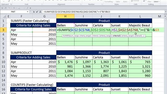 Excel Magic Trick 779: SUMIFS Faster Than SUMPRODUCT & TEXT When Using "Jan" Month Criteria смотреть онлайн