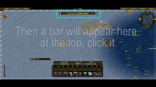 Seafight tutorial- How to switch maps смотреть онлайн