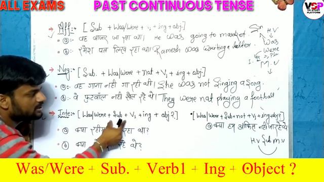 Past Continuous Tense | Was/Were का प्रयोग |Learn English Grammar in Hindi | English by Vishal Sir смотреть онлайн