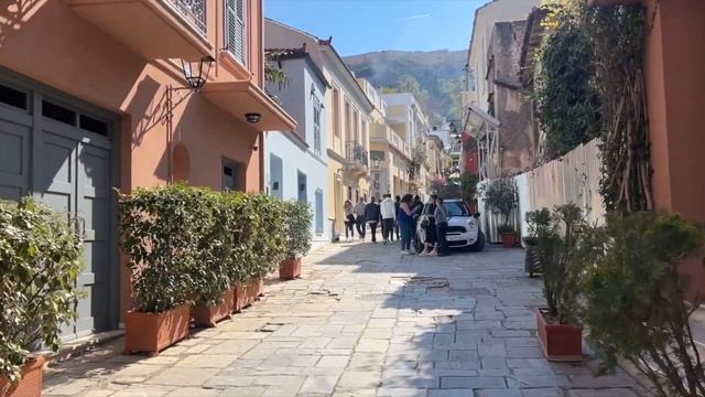 NOW IN PLAKA, ATHENS, GREECE - MARCH 2023 - WALKING TOUR HD 1080p смотреть онлайн
