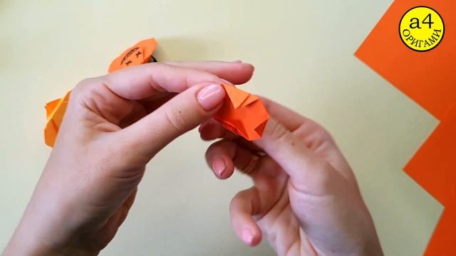 Как сделать Оригами из бумаги КОЛЬЦО поделка ТЫКВА своими руками Origami Paper PUMPKIN Ring DIY смотреть онлайн